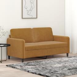 vidaXL Canapea cu 2 locuri, maro, 140 cm, catifea (349050) Canapea