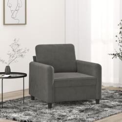 vidaXL Fotoliu canapea, gri închis, 60 cm, catifea (349024) Canapea