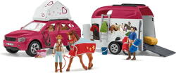 Schleich Horse Club 42535 Horse Adventure w. Car & Trailer (42535) - vexio Figurina