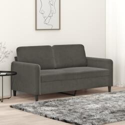 vidaXL Canapea cu 2 locuri, gri închis, 140 cm, catifea (349044) Canapea