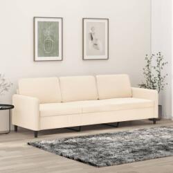 vidaXL Canapea cu 3 locuri, crem, 210 cm, material catifea (349071) Canapea