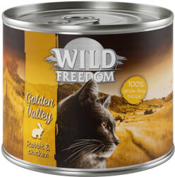 Wild Freedom 6x200g Wild Freedom Adult nedves macskatáp - Golden Valley - nyúl & csirke