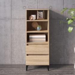 vidaXL Dulap înalt, stejar sonoma, 40x36x110 cm, lemn compozit (821247) Comoda