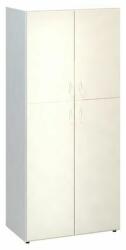 Alfa Office Alfa 500 magas, széles szekrény, 178 x 80 x 47 cm, ajtóval, fehér mintázat - manutan - 167 018 Ft