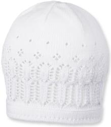 Sterntaler Pălărie pentru copii din bumbac tricotata Sterntaler - 43 cm, 5-6 luni, albă (1711710-500)