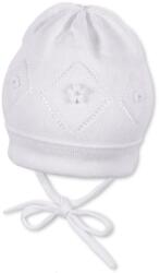 Sterntaler Pălărie pentru copii din bumbac tricotata Sterntaler - 41 cm, 4-5 luni, albă (1701610-500)
