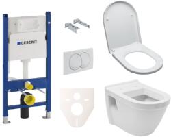 VitrA Fali WC készlet VitrA Integra incl. ülések + Geberit Duofix modul Delta 20 fehér SIKOGES5V0 gombbal (SIKOGES5V0)