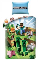 Halantex Minecraft, set lenjerie de pat single, 160x200 cm + 70x80 cm Lenjerii de pat bebelusi‎, patura bebelusi
