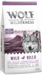 Wolf of Wilderness Wolf of Wilderness Adult "Wild Hills" Rață - fără cereale 12 kg