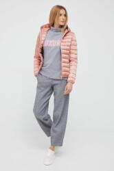 Emporio Armani pantaloni din lana femei, culoarea gri, lat, high waist 9BYY-SPD05L_90X