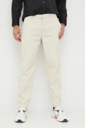 Giorgio Armani pantaloni de bumbac barbati, culoarea bej, drept 9BYY-SPM04E_80X