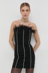 Patrizia Pepe rochie culoarea negru, mini, mulata PPYX-SUD0Y5_99X
