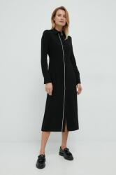 Calvin Klein rochie culoarea negru, midi, drept 9BYY-SUD1WK_99X