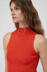 Calvin Klein vesta femei, culoarea portocaliu, cu turtleneck 9BYY-SWD113_22X