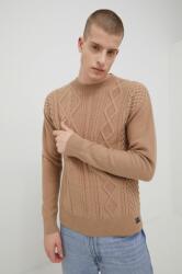 Superdry pulover de lana barbati, culoarea bej, 9BY8-SWM0NL_01X