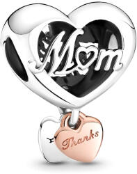 Pandora Moments Köszönöm anya! Rozé arany és ezüst charm - 789372C00 (789372C00)