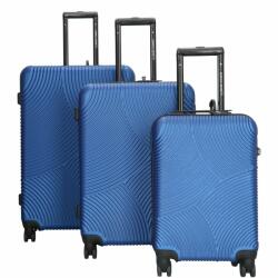 Enrico Benetti Louisville acélkék 4 kerekű 3 részes bőrönd szett (39040088-03)