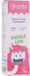 Nordics Pastă de dinți pentru copii Bubble gum cu aromă de gumă de mestecat - Nordics Natural Kids Bubble Gum Toothpaste 50 ml