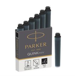 Parker tintapatron rövid ROYAL fekete 6db/doboz, 30mm hosszú (1950407)