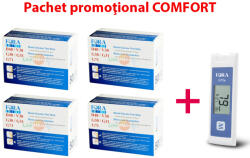 Fora Pachet COMFORT: 4 cutii teste glicemie FORA Comfort + glucometru FORA G71a (Pachet promoţional COMFORT)