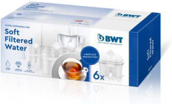 BWT Filtre BWT Soft Water, 6 buc, compatibile cu Brita Maxtra si Delimano Pure Aqua, reduc duritatea apei (5806 Soft) Rezerva filtru cana