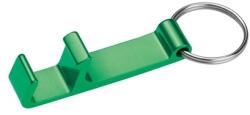 Kulcstartó fém üvegnyitó és mobiltartó, zöld