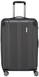 Travelite City M antracit bővíthető közepes méretű bőrönd