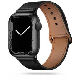 Tech-Protect Leatherfit szíj Apple Watch 38/40/41mm, fekete - mobilego