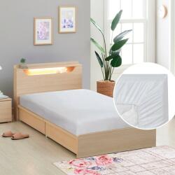 Bellatex Cearceaf de pânză cu elastic, gri deschis, 90 x 200 cm, gri deschis