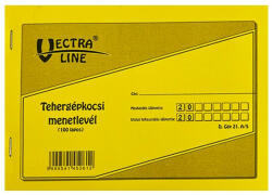 Vectra-line Nyomtatvány tehergépjármű menetlevél VECTRA-LINE A/5 100 lapos - papir-bolt