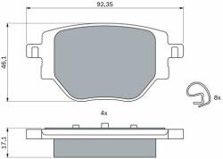 Bosch set placute frana, frana disc BOSCH 0 986 424 988 (0 986 424 988)