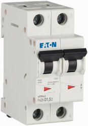 Eaton 177565 FAZ6-D1, 5/2 Kismegszakító 2P 1, 5A D karakterisztika 6 kA -2 modul (177565)