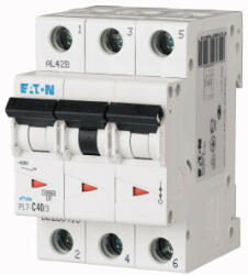 Eaton 263425 PL7-D40/3 Kismegszakító. 3P, 40A, D karakterisztika, 10kA (263425)