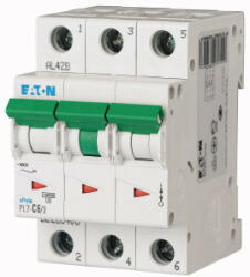 Eaton 263406 PL7-C6/3 Kismegszakító. 3P, 6A, C karakterisztika, 10kA (263406)