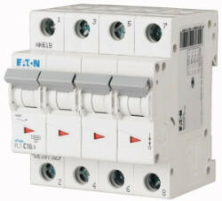 Eaton 165153 PL7-B2/4 Kismegszakító. 4P, 2A, B karakterisztika, 10kA (165153)