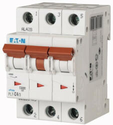 Eaton 263417 PL7-D4/3 Kismegszakító. 3P, 4A, D karakterisztika, 10kA (263417)