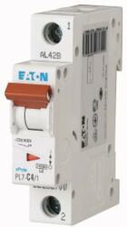 Eaton 262712 PL7-D4/1 Kismegszakító. 1P, 4A, D karakterisztika, 10kA (262712)