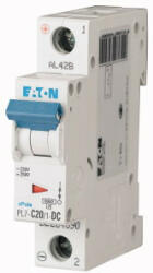 Eaton 264890 PL7-C20/1-DC Kismegszakító. 1P, 20A, C karakterisztika, 10kA (264890)