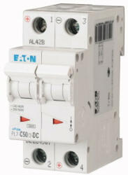 Eaton 264907 PL7-C50/2-DC Kismegszakító. 2P, 50A, C karakterisztika, 10kA (264907)