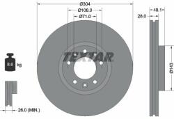 TEXTAR Disc frana TEXTAR PRO+ 92232305 (92232305)