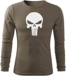 DRAGOWA Fit-T tricou cu mânecă lungă punisher, oliv 160g/m2