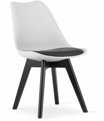  Fehér-fekete BALI MARK szék fekete lábakkal
