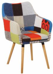  Fotel, színes patchwork / bükk, LANDOR