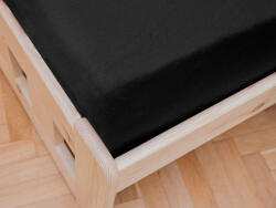Jersey EXCLUSIVE fekete lepedő 90x200 cm Grammsúly: Lux (190 g/m2)