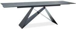  Étkezőasztal, fekete/matt/kőhatású, WESTIN II (160-240)X90