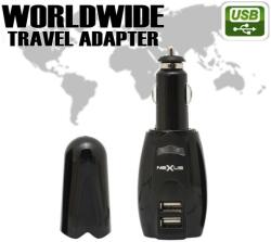 Nexus 55049 Univerzális utazó adapter 2 USB aljzattal, 4 hálózati (55049)