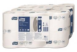 Tork Toalettpapír belsőmag nélküli TORK Extra Soft Midi-size Premium T7 3 rétegű fehér - papiriroszerplaza