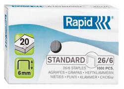 RAPID Tűzőkapocs RAPID 26/6 1000 db/dob - papiriroszerplaza