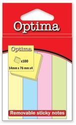 Optima Oldaljelölő OPTIMA papír pasztell 4 szín - papiriroszerplaza