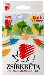 ICO Zsírkréta ICO Süni Jumbo háromszögletű hegyezett 12 színű - papiriroszerplaza